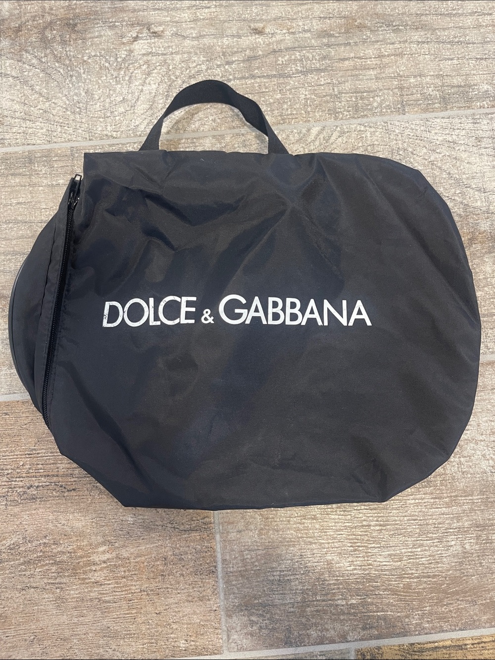 Dolce & Gabbana Black Logo Zip Pouch Bag